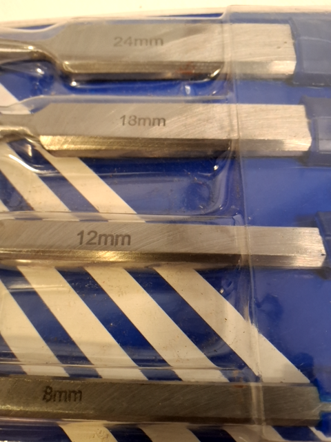 4 stemmejern, 8, 12, 18 og 24 mm